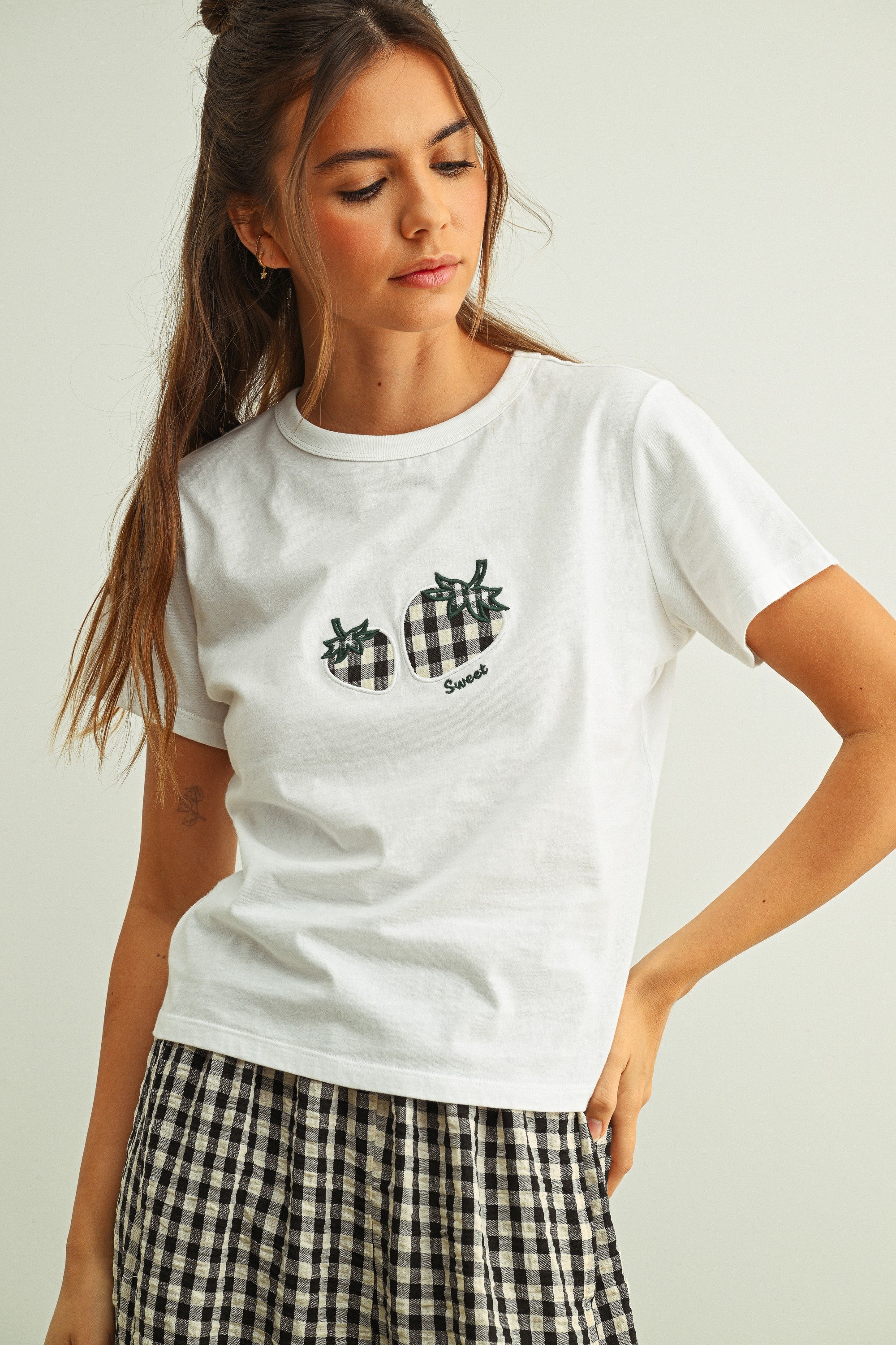 Gingham Garden Tee