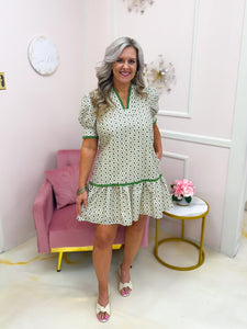 Morning Glory Dress Green