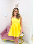 Catch My Breath Dress Yellow