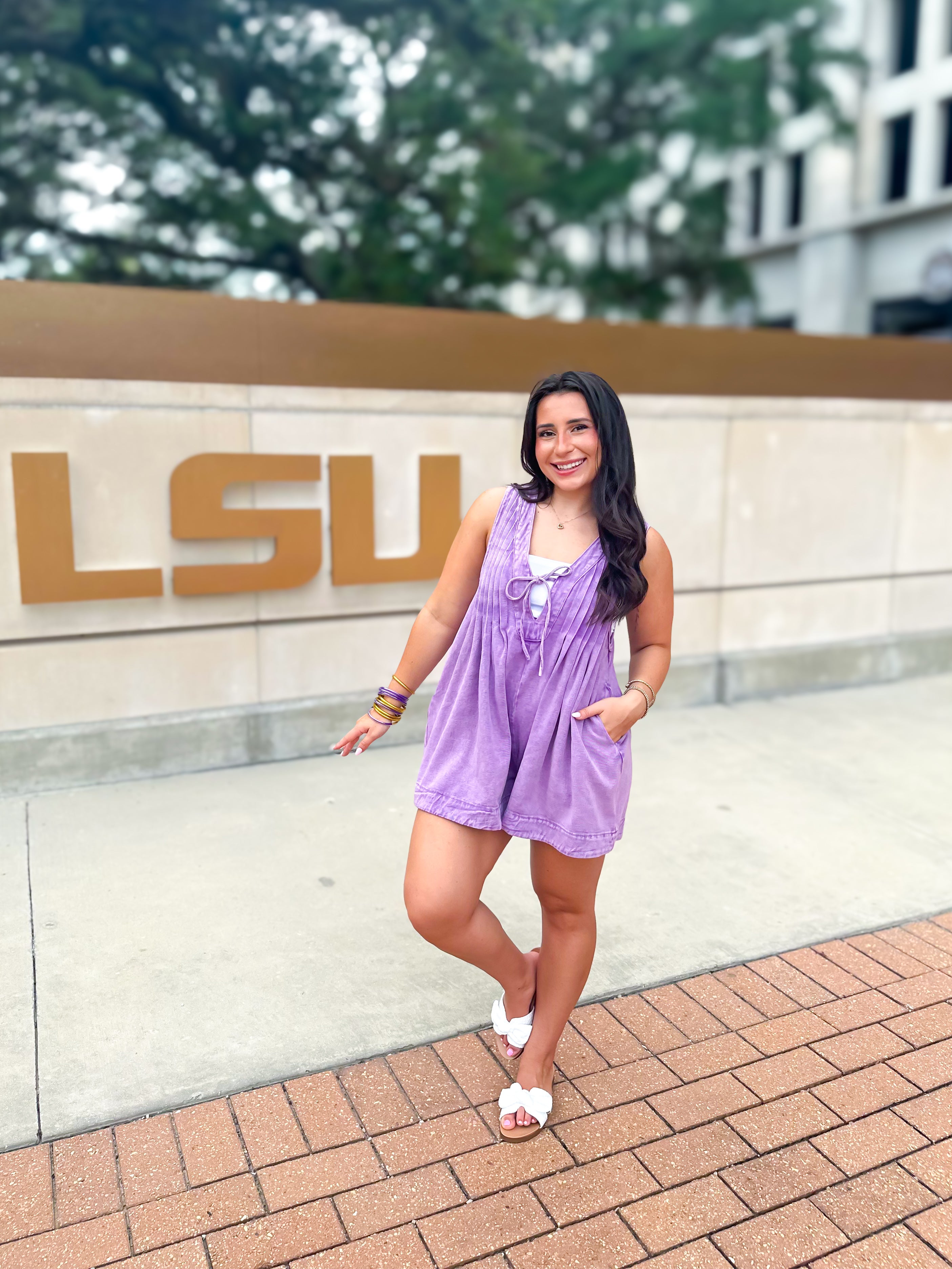 Never Miss Romper Purple