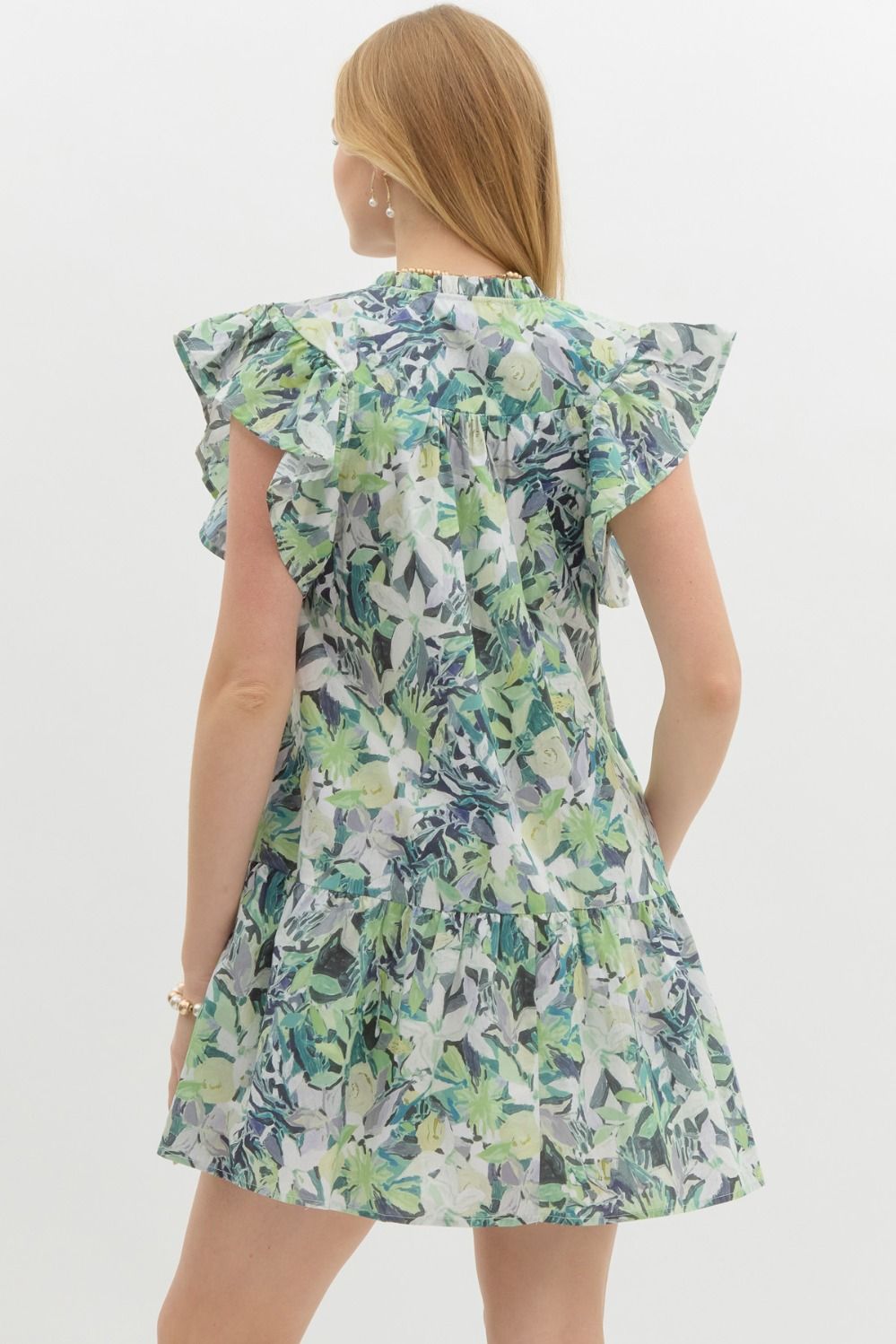Sending Postcards Dress Green