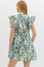 Sending Postcards Dress Green