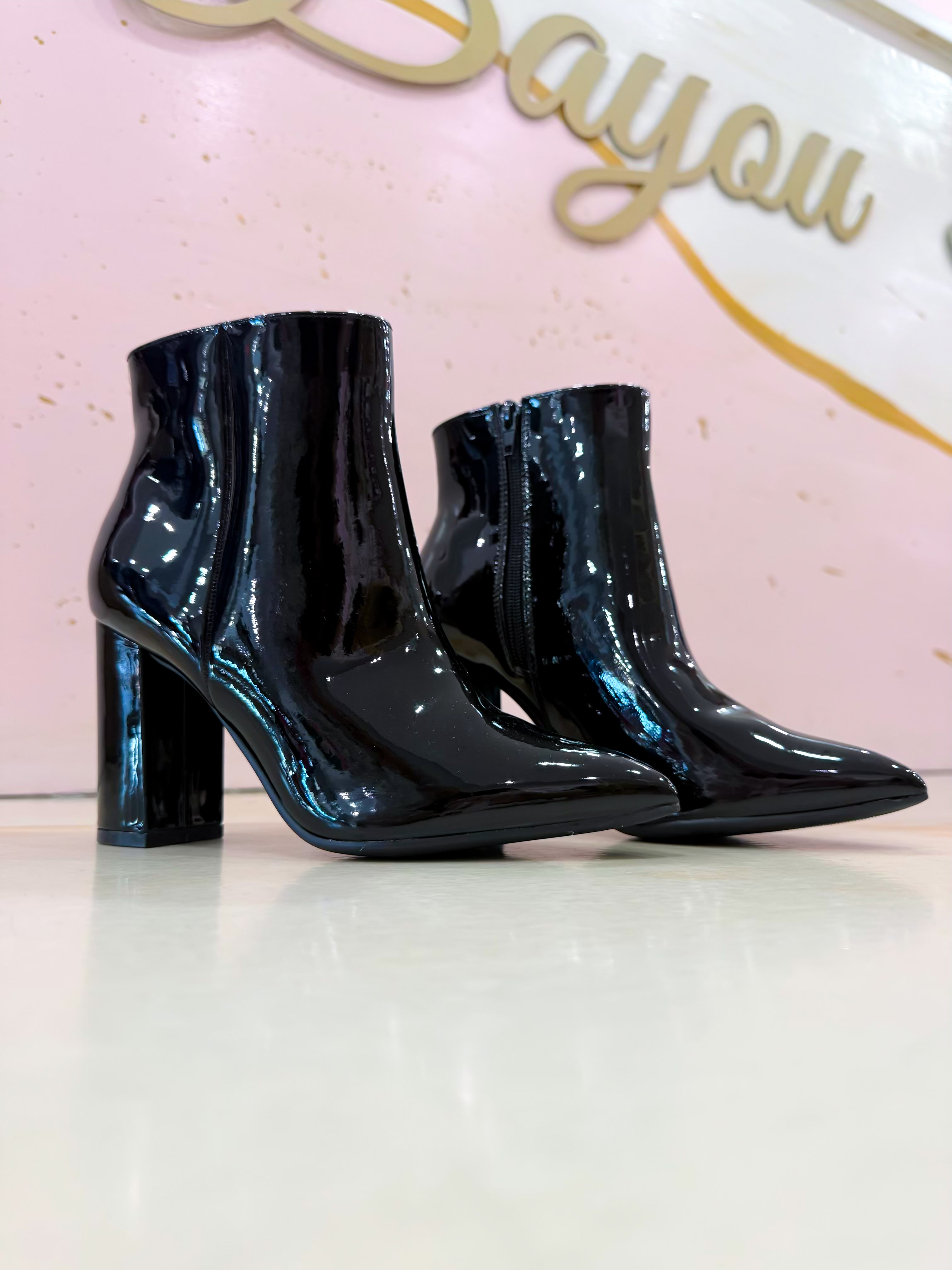 Bellfleur Bootie Black Patent