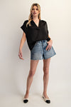 Shabby Chic Top Black