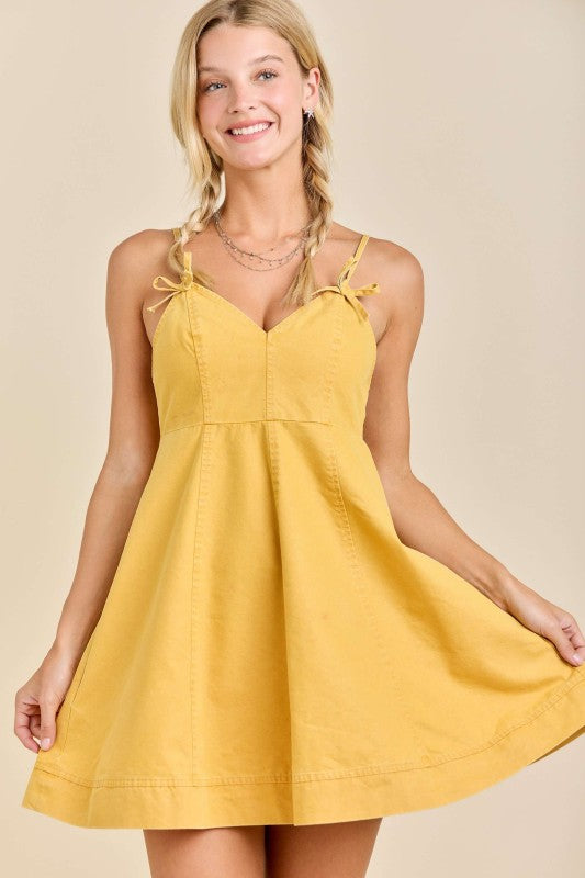Kindness Matters Dress Mustard