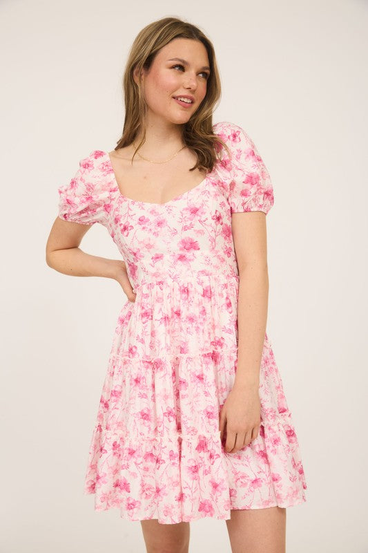 Keep 'Em Guessing Dress Pink