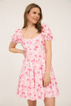 Keep 'Em Guessing Dress Pink