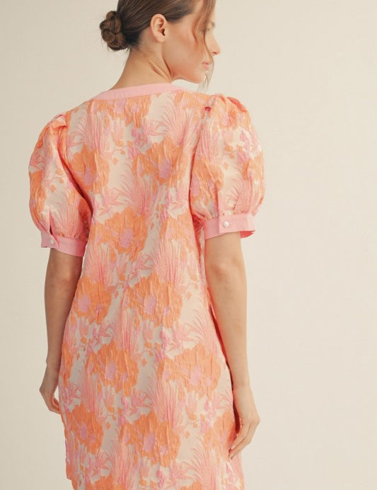 Papaya Petal Mini Dress