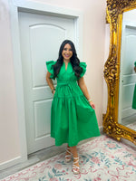 Effortless Elegance Midi Dress Green
