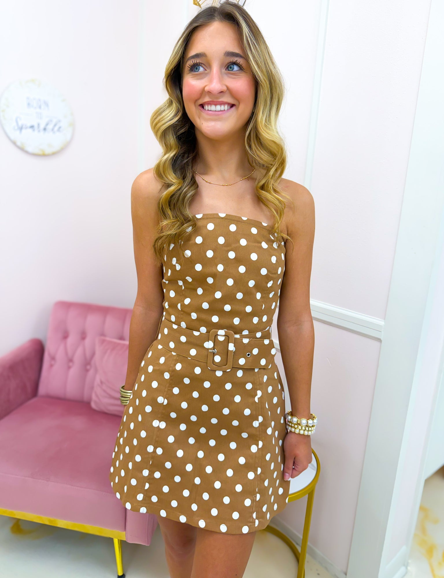 I Knew You Mini Dress - Brown