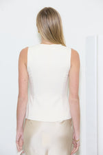Fierce Business Vest Top Ivory