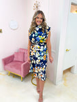 Classy Clara Dress Navy
