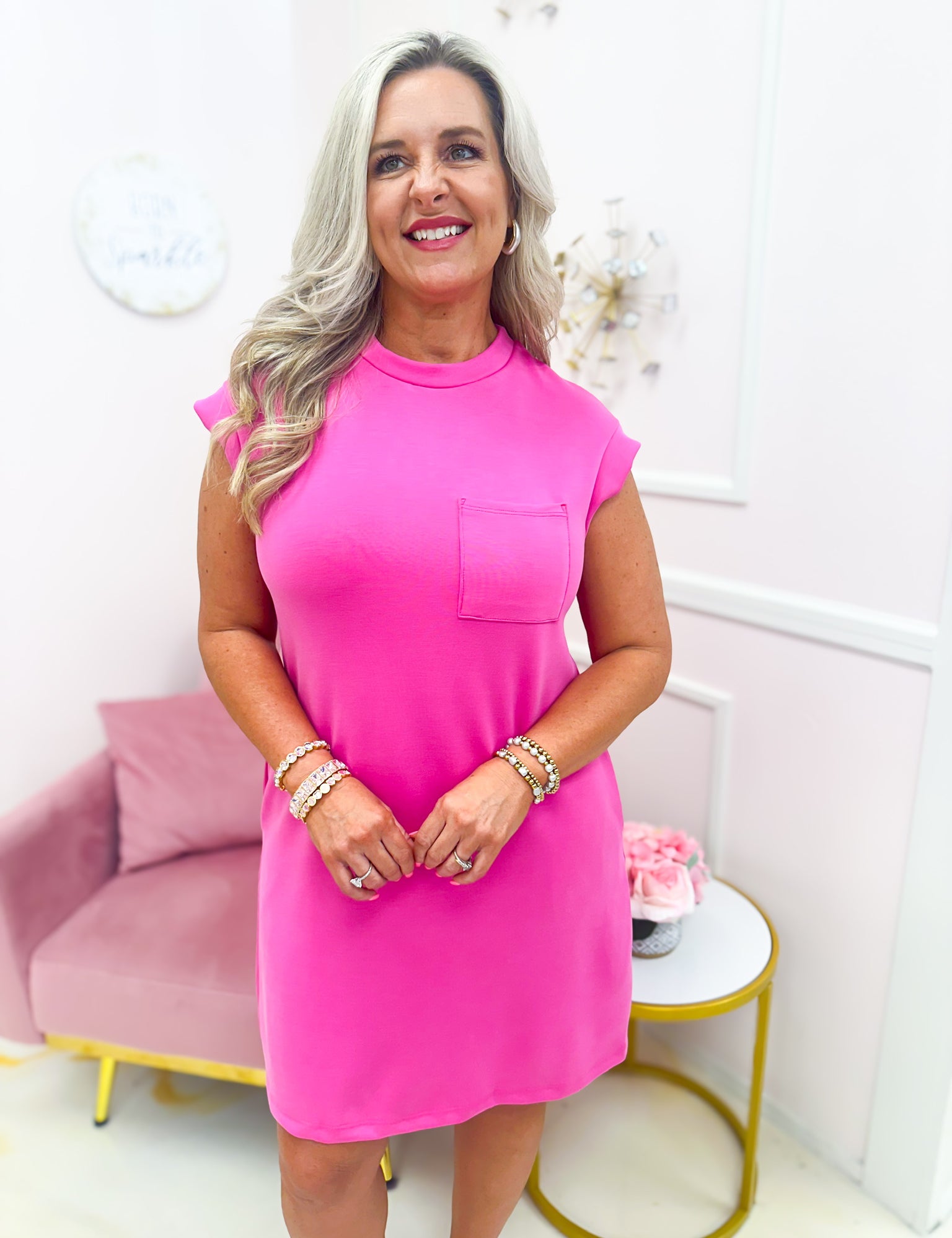 Everyday Cutie Dress - Fuchsia