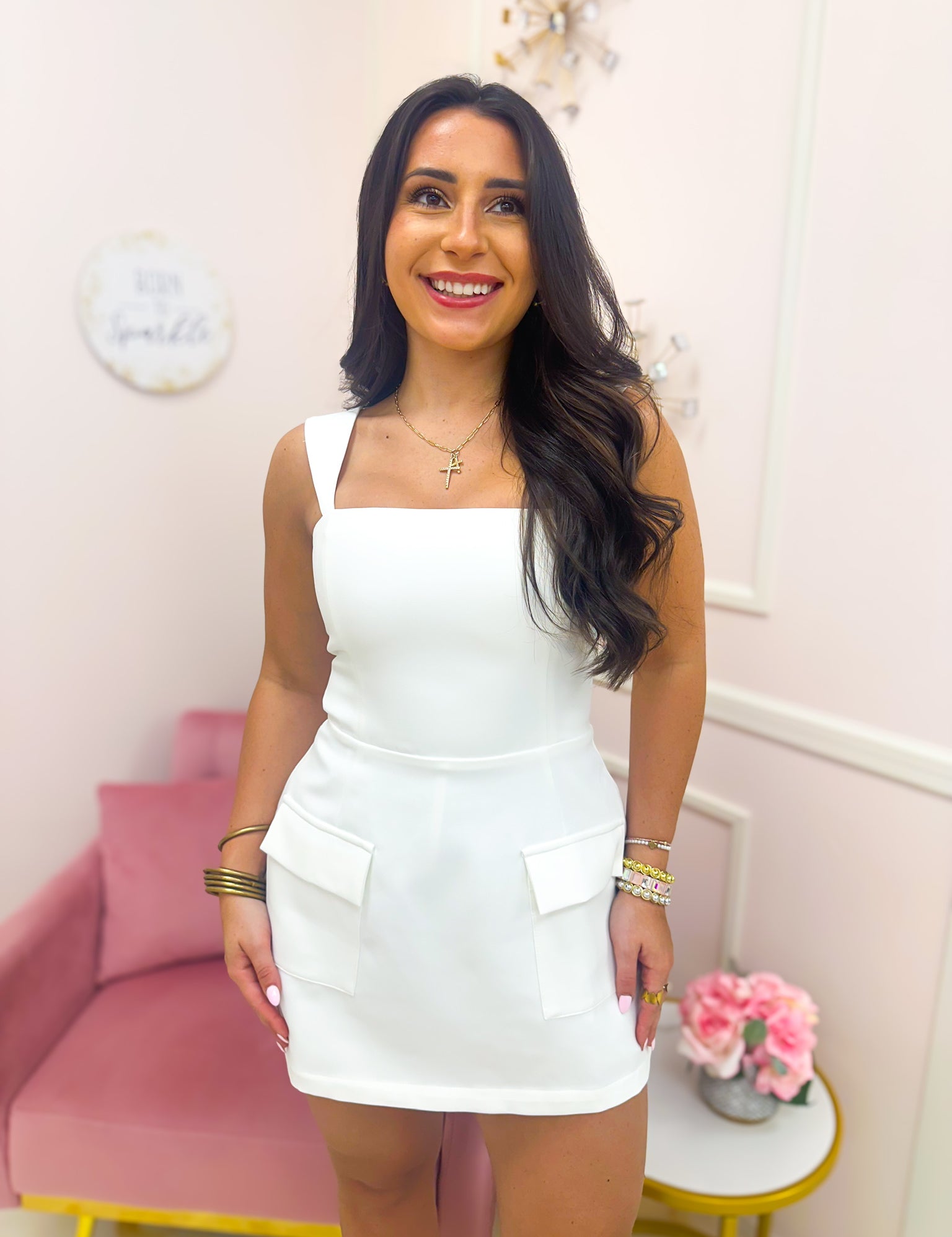 Finally Her Mini Dress - White
