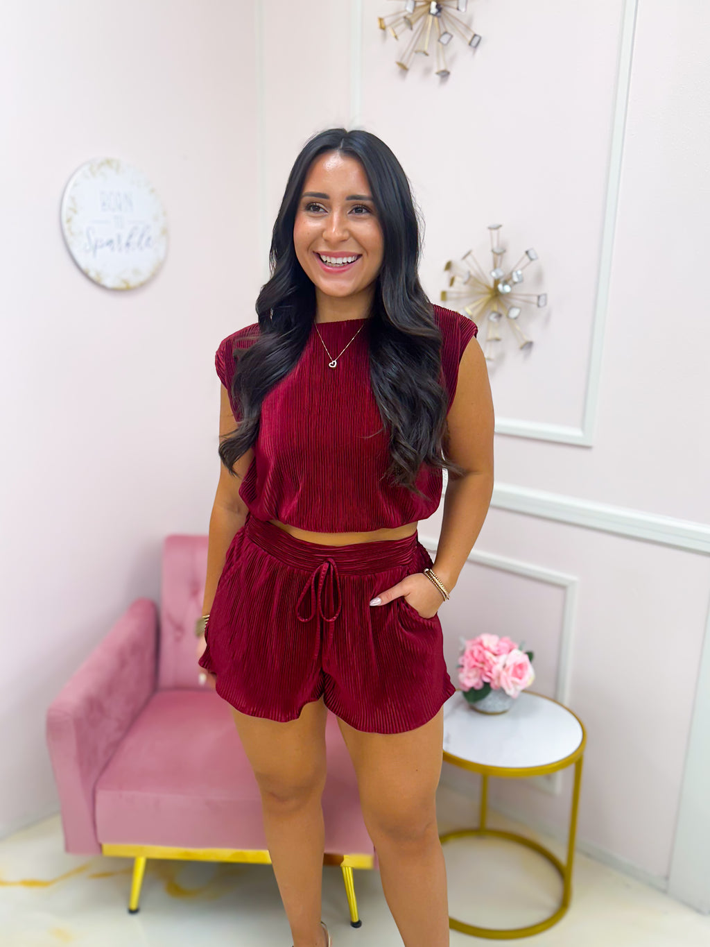 The Priscilla Set Maroon