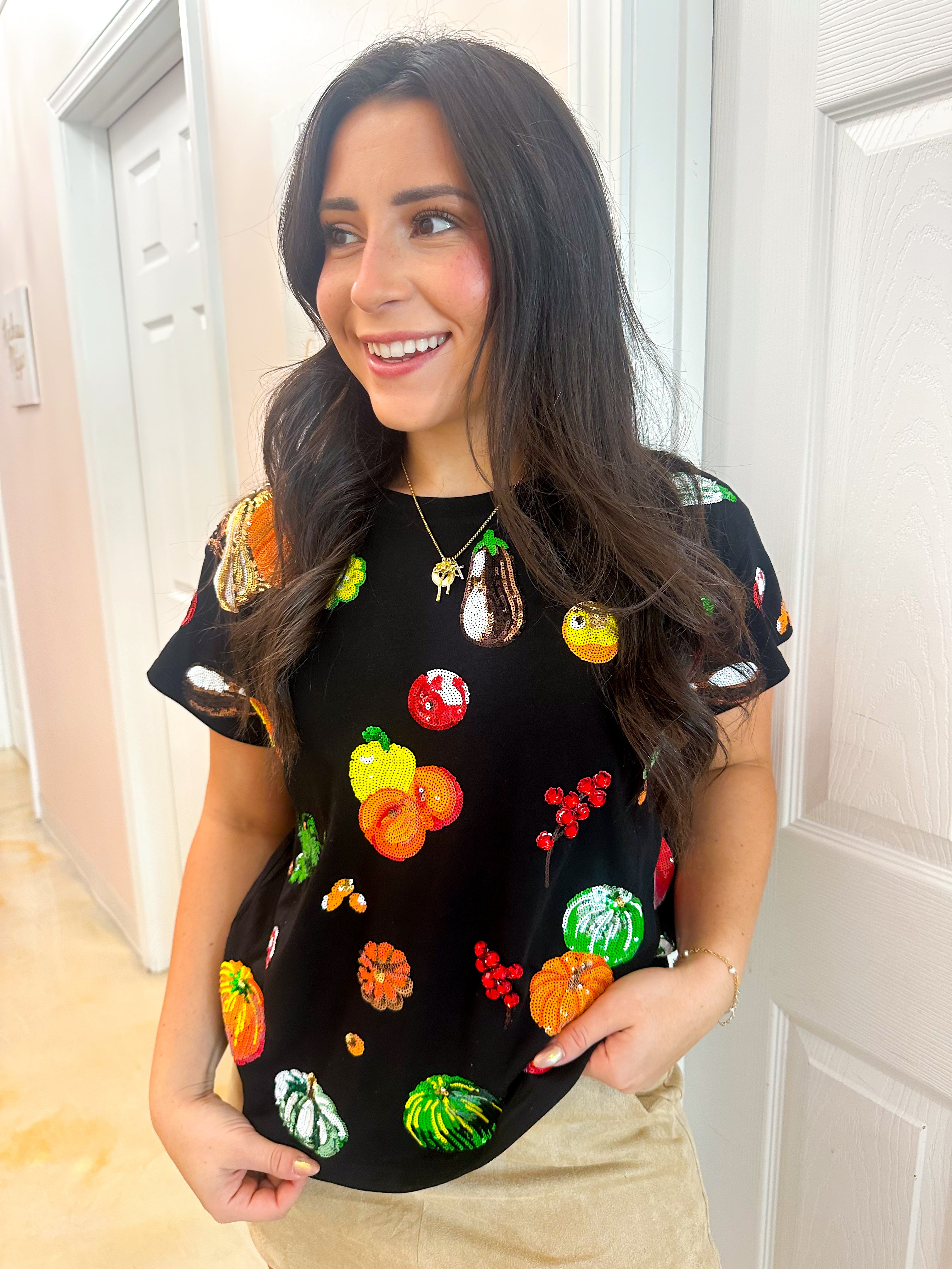 QOS Black Cornucopia Tee