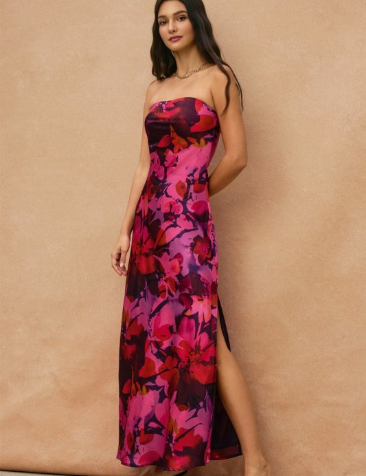Magenta Garden Maxi Dress