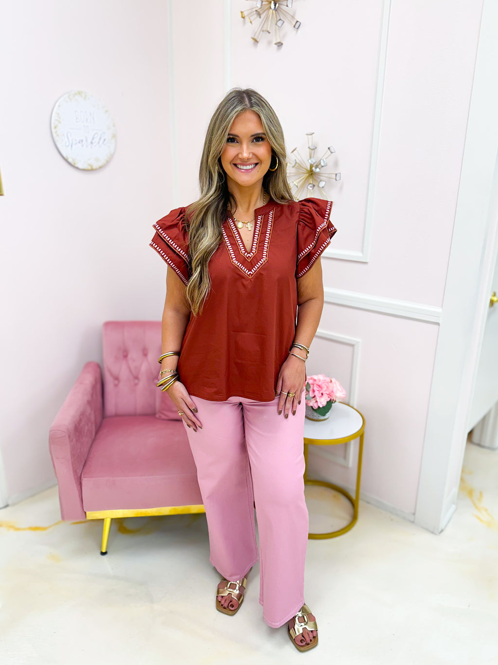 Embroidered Elegance Top
