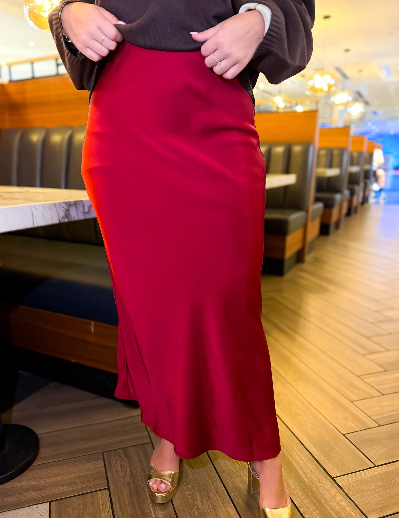Eloise Maxi Skirt - Crimson