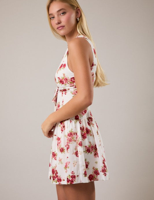 Sweet Floral Romance Mini Dress