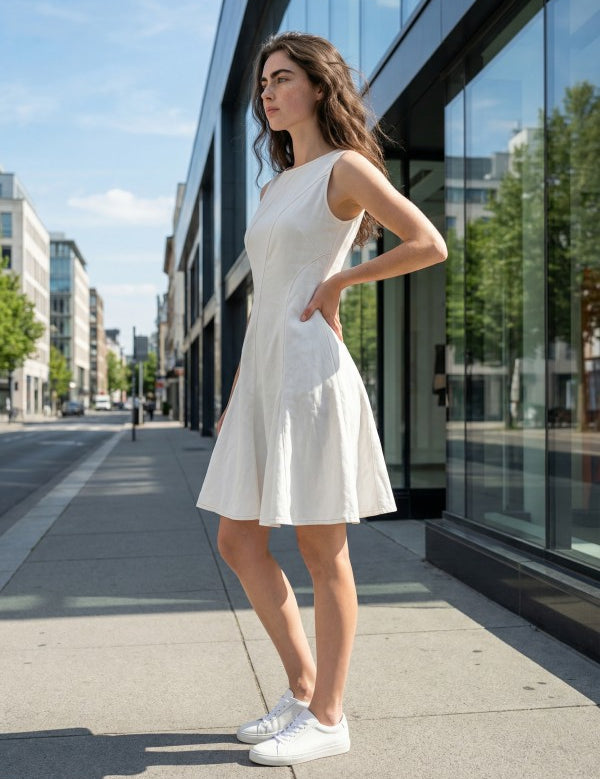 City Stroll Mini Dress - White