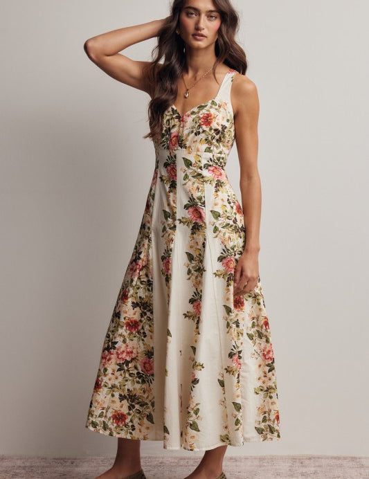 Vivian Garden Midi Dress