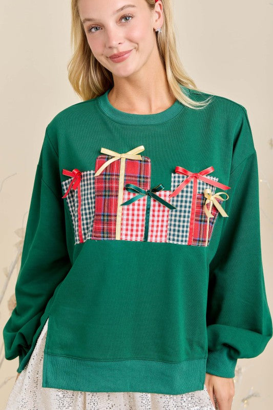 Gift Wrapped Sweater Green