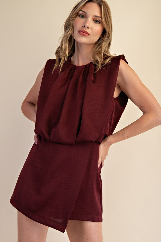 She's So Into You Romper Burgundy