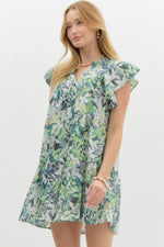 Sending Postcards Dress Green