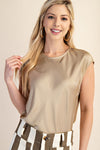 Take Me To Town Top Taupe