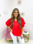Spring Blessings Top Red