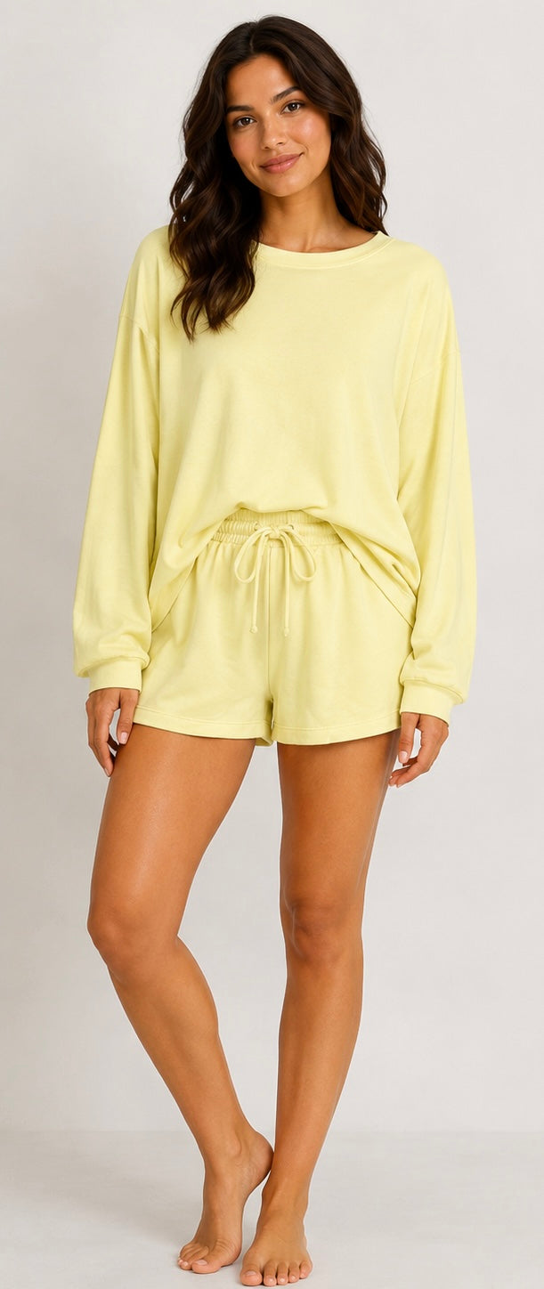Living In It Dolman Set - Yellow