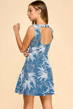 Daisies On Denim Mini Dress