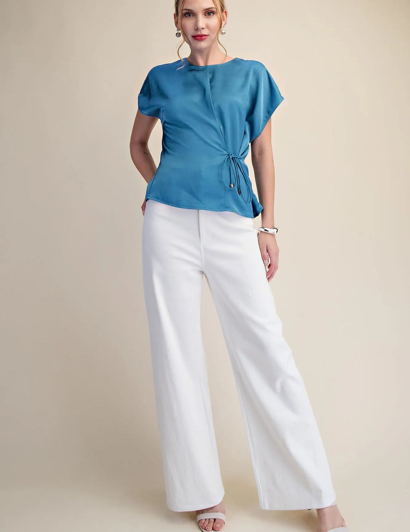 Azure Elegance Top - Blue