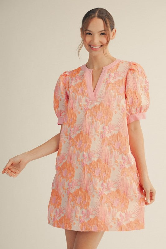 Papaya Petal Mini Dress