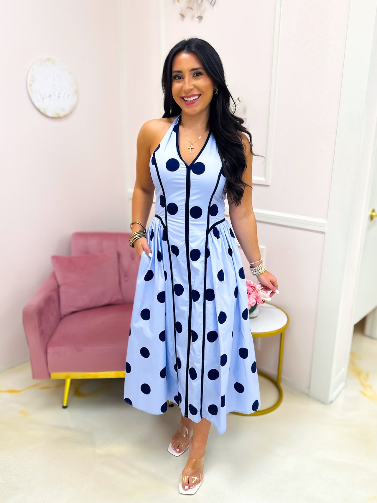 Dot The Occasion Midi - Blue
