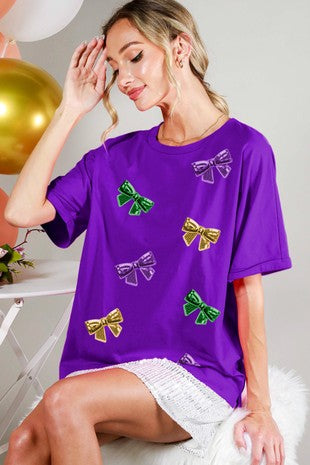 Bow-isiana Mardi Gras Top