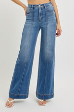 High Rise Tummy Control Wide Leg Jean