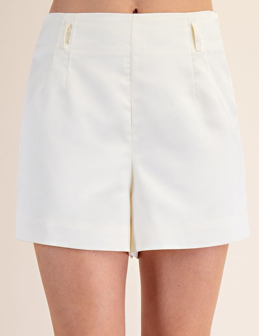 Smooth Like Satin Shorts - Cream