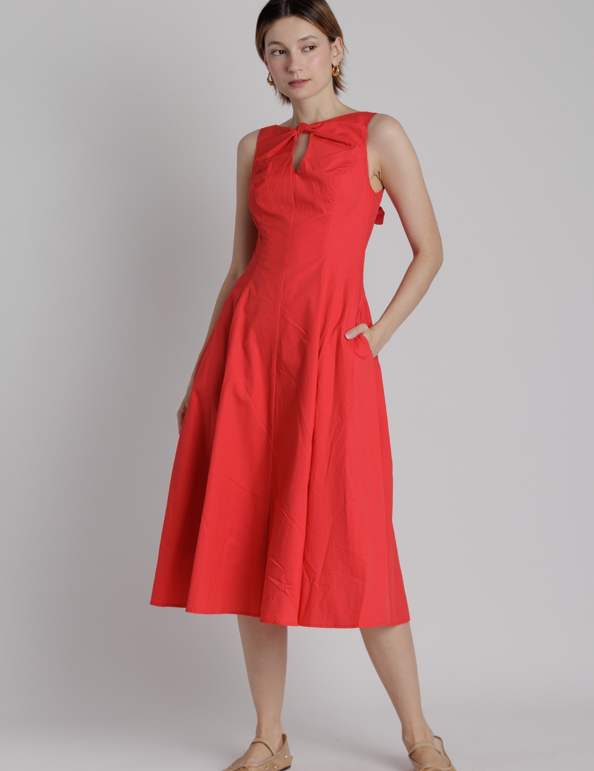 Ember Grace Midi Dress - Red