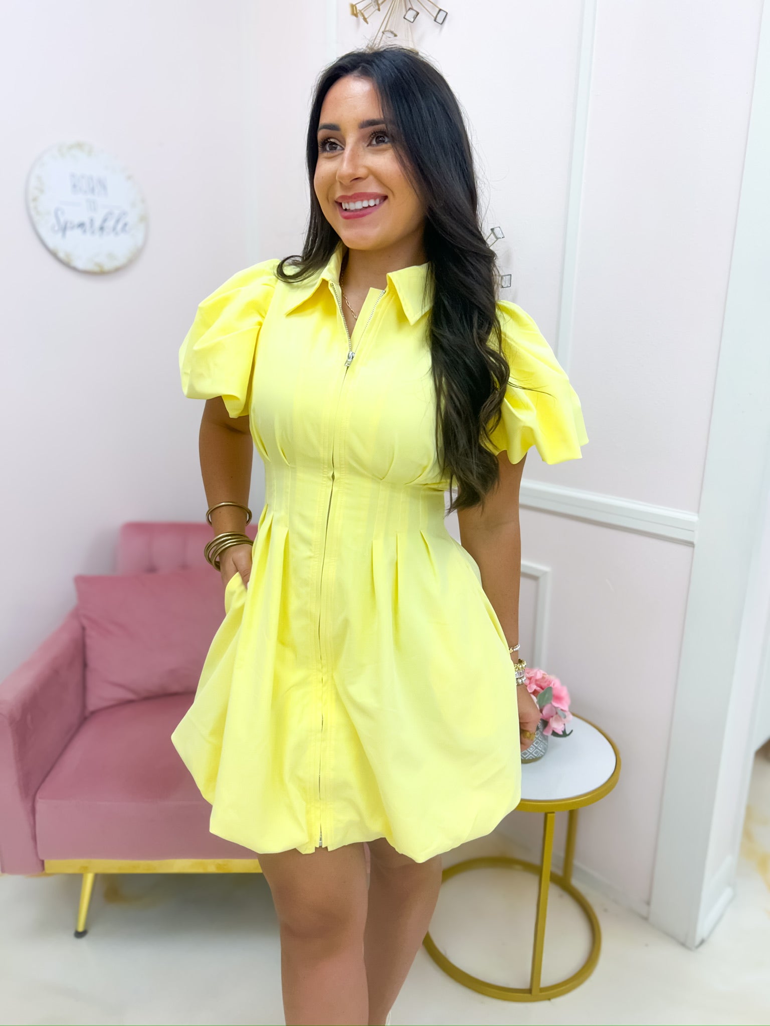 Sculpted Bubble Mini Dress