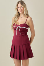 Elevated Cheer Dress Burgundy