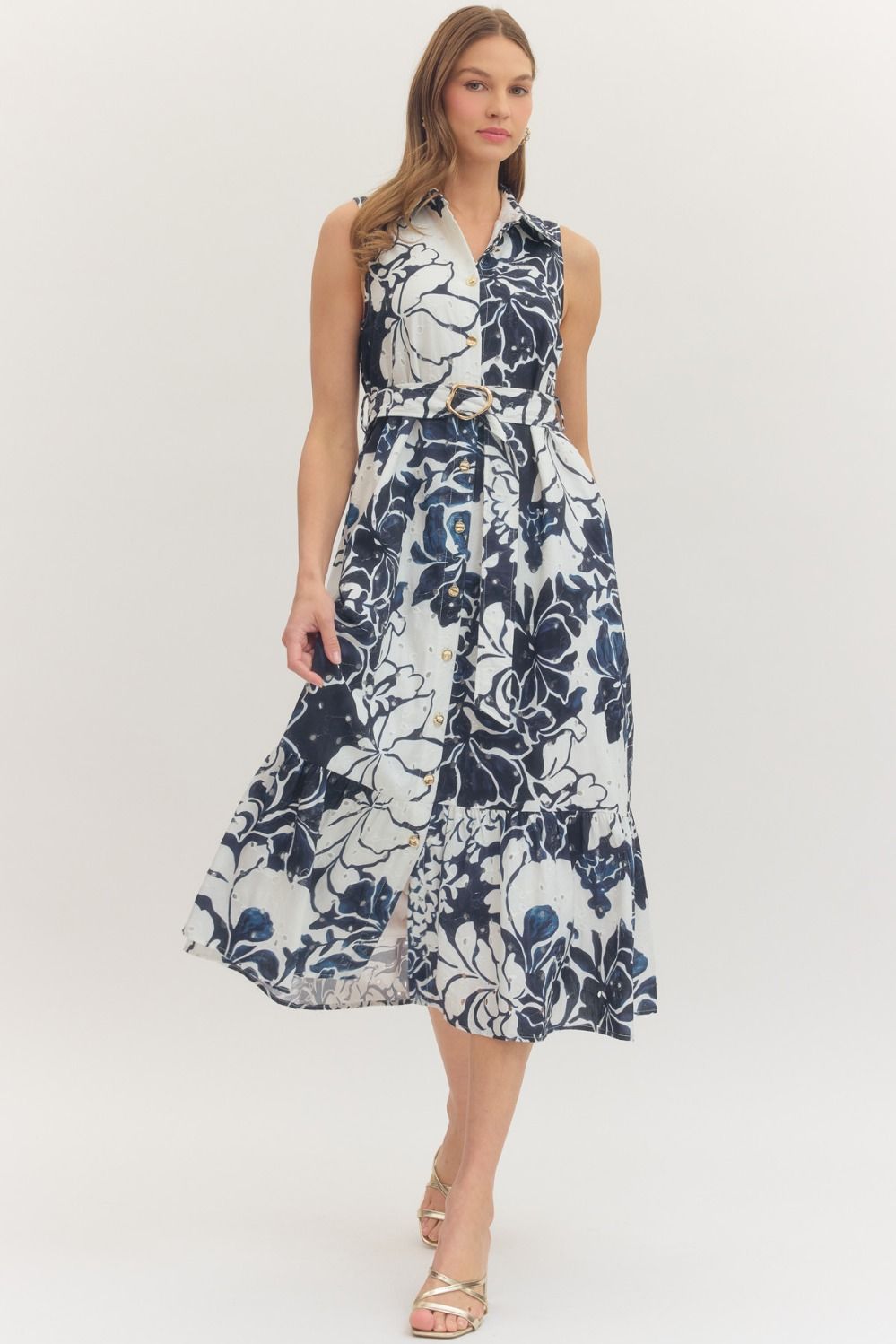 Hampton Bloom Dress - Navy