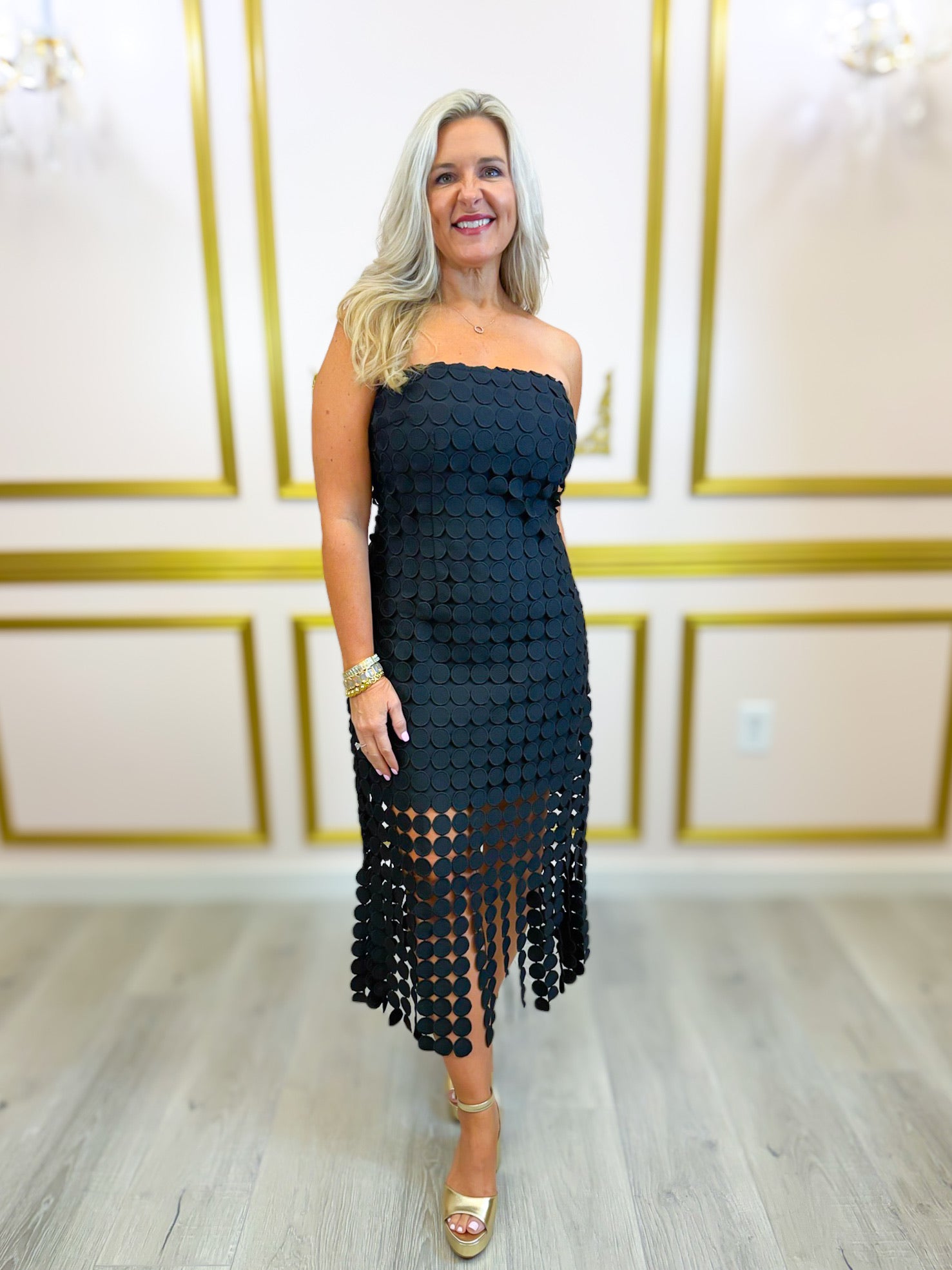 Afterglow Midi Dress - Black