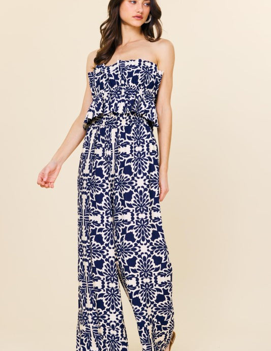 Playfully Pretty Jumpsuit Navy
