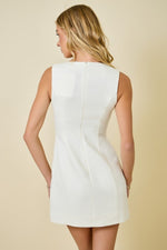 Sun-kissed Soirée Mini Dress White