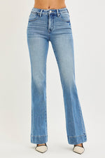 Risen Tummy Control Mid Rise Flare Jeans