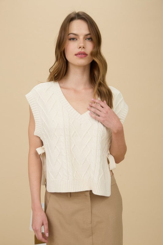 Layering Perfection Sweater Vest Cream