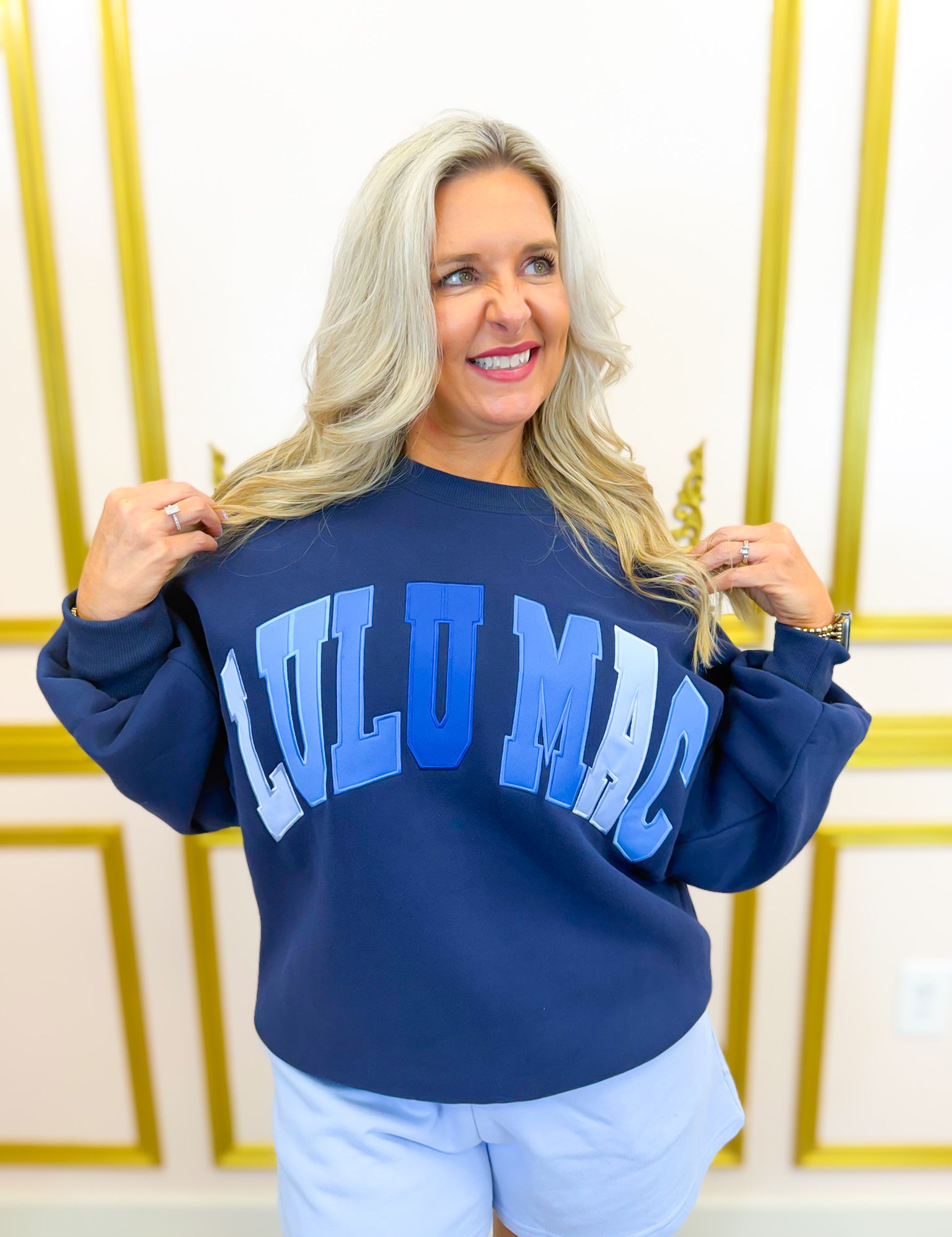 Lulu Mac Sweatshirt - Deep Navy Multi