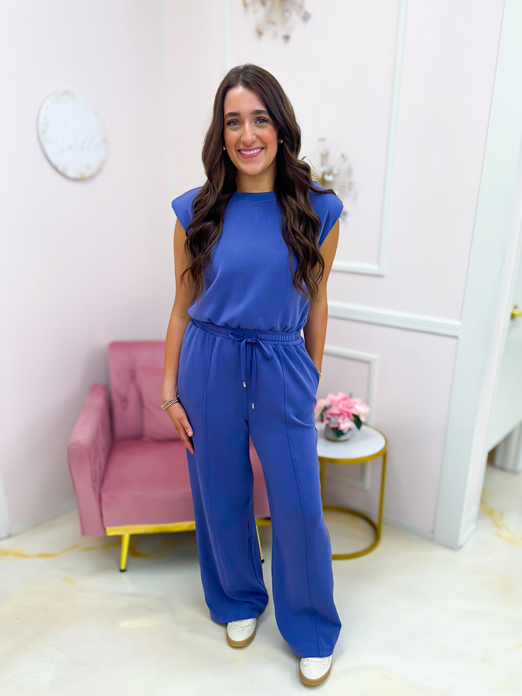Pocketful Of Fall Jumpsuit Blue